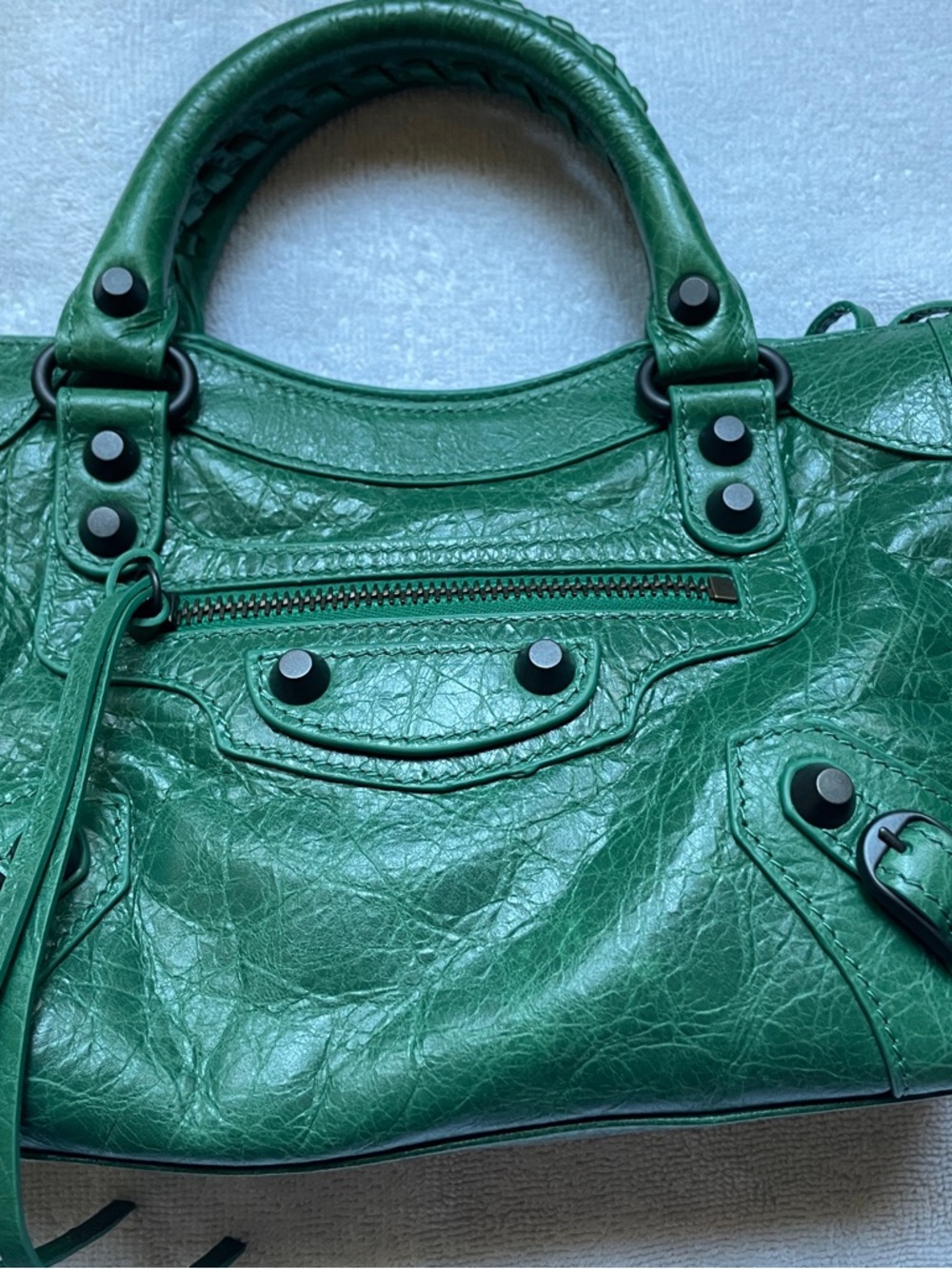 BEAUTIFUL BALENCIAGA LE CITY MINI BAG IN EMERALD GREEN PERFECT CONDITION! - Picture 2 of 15